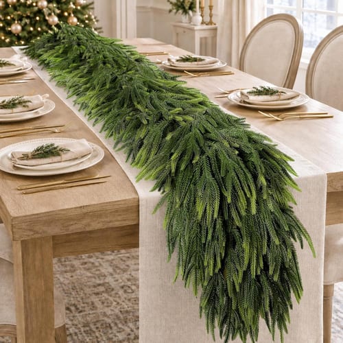 Real-Touch Norfolk Pine Garland
