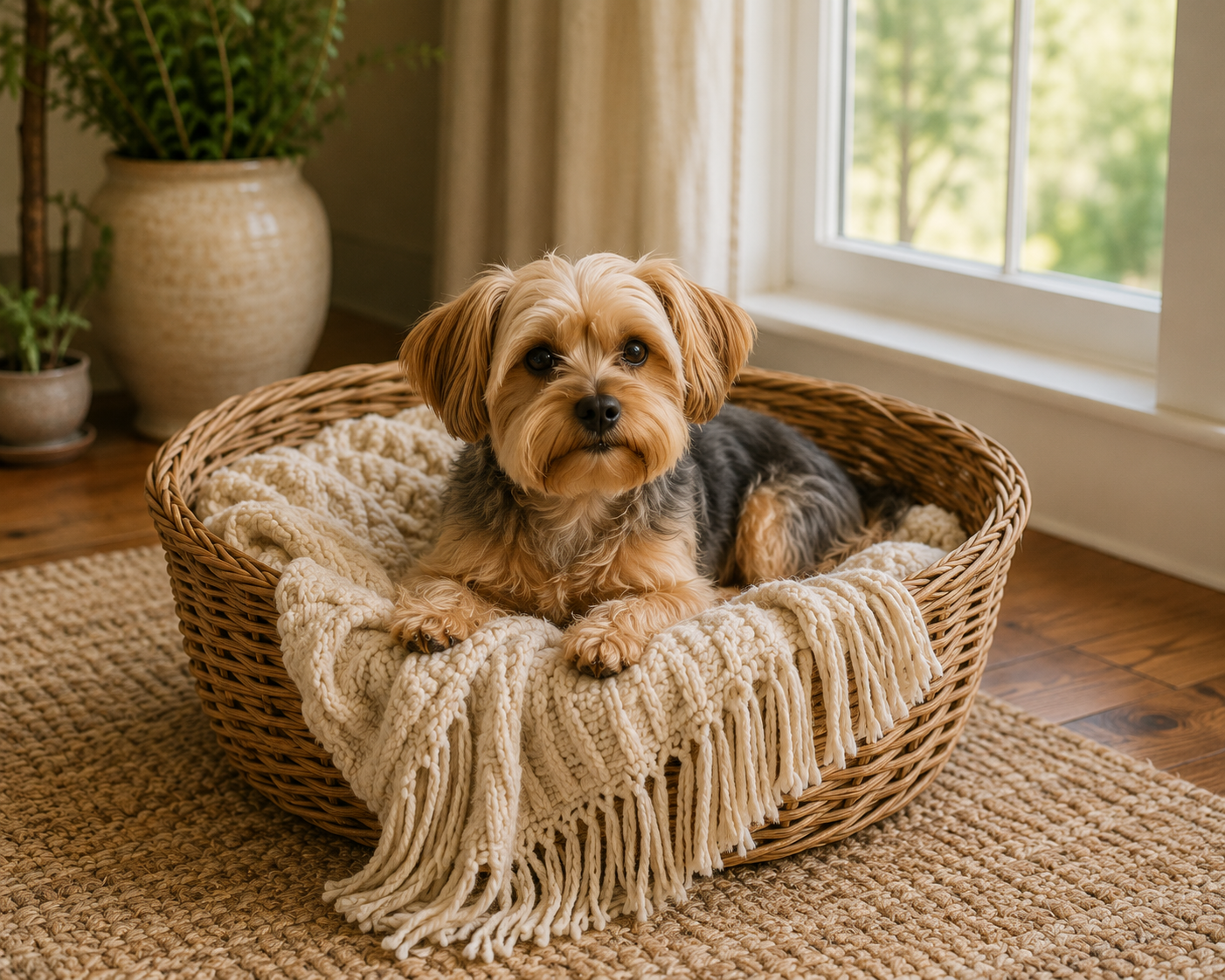 Kelley relaxing at home